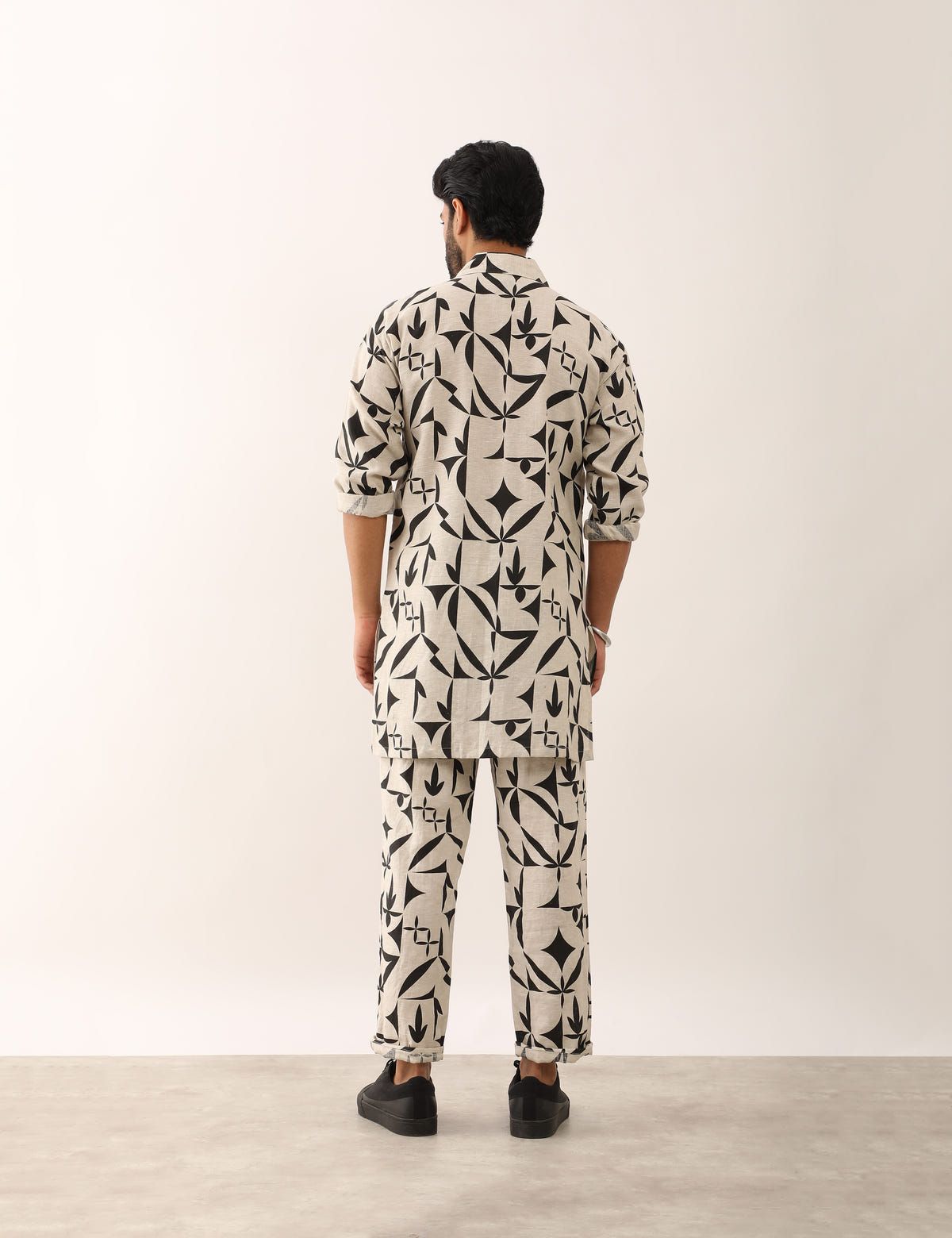 KABIR STENCIL SHIRT - IVORY - image 4