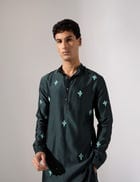 Jamie Hand Embroidered Kurta Set - Forest view 1