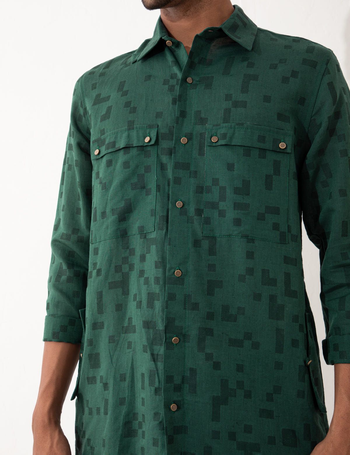FEZZI CUBE  SHIRT SET - GREEN - image 1