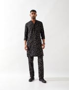 AIDEN PATHWAY KURTA SET - BLACK view 4