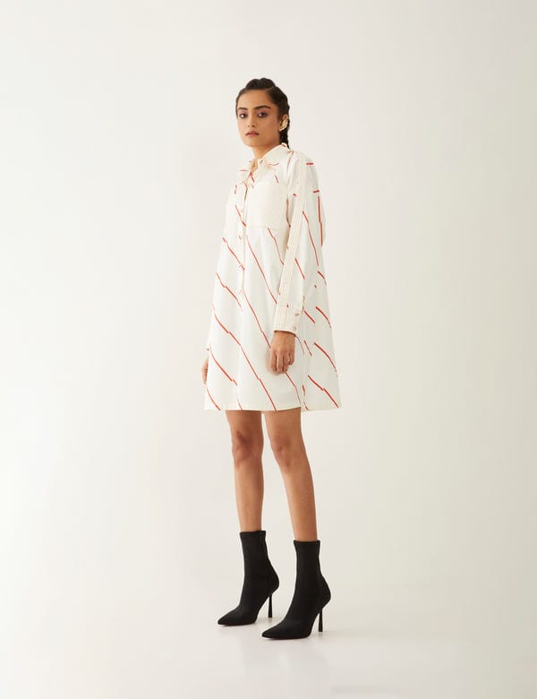 SON OF A NOBLE - SNOB — RUBY DRESS - OFF WHITE