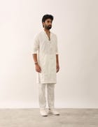 ZESHAN KURTA - WHITE view 3