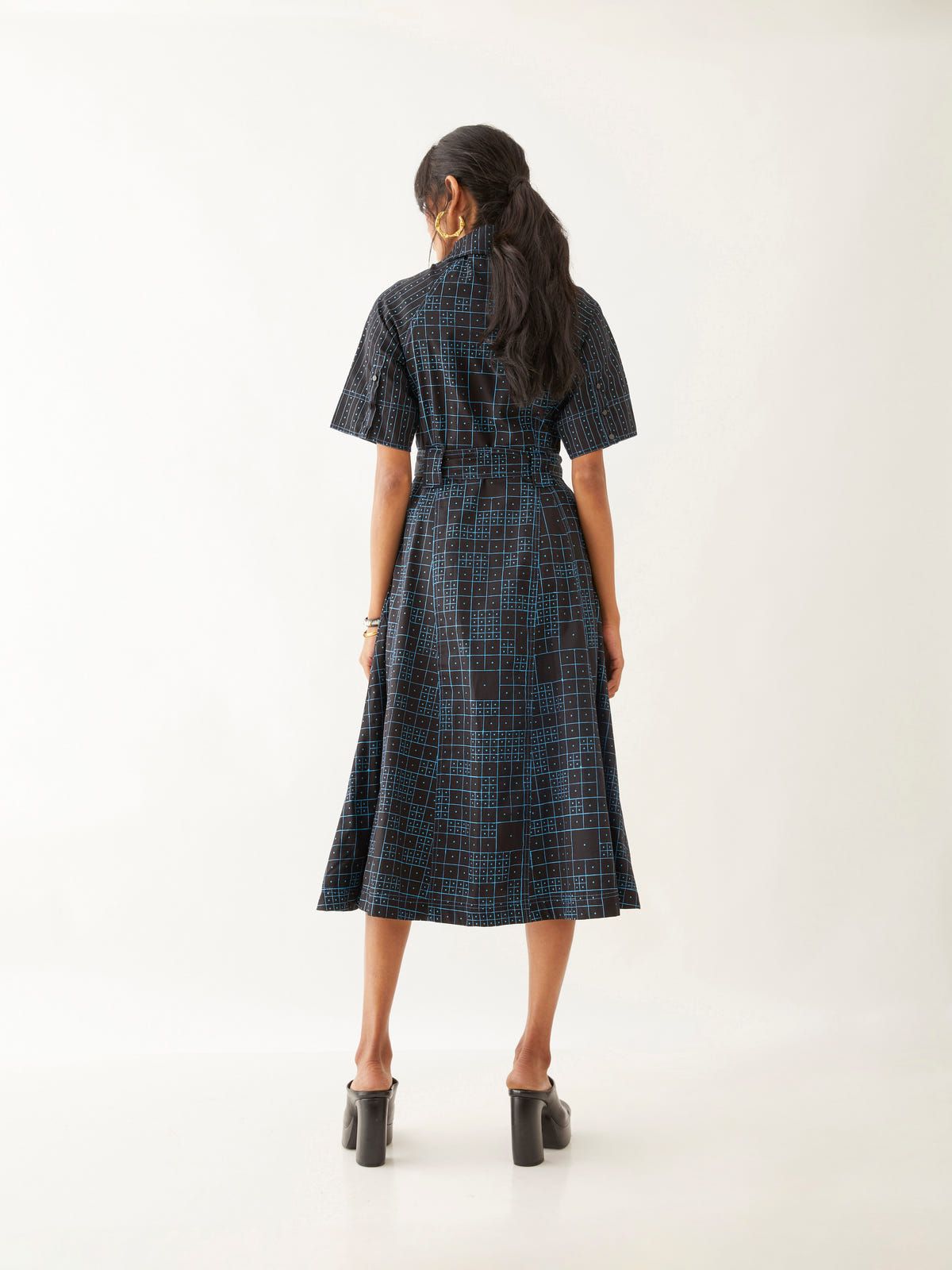 PLUME DRESS - BLACK - image 3