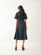 PLUME DRESS - BLACK view 3