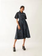 PLUME DRESS - BLACK view 4
