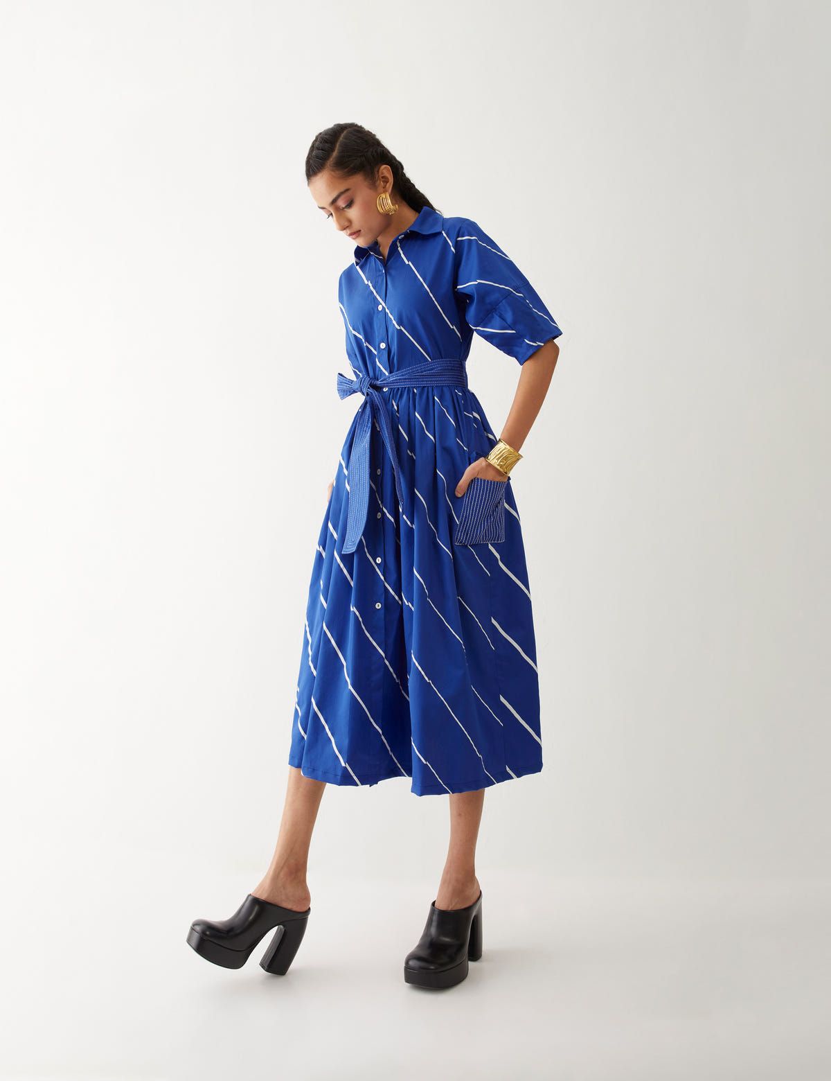 OLIVIA DRESS - COBALT - image 1