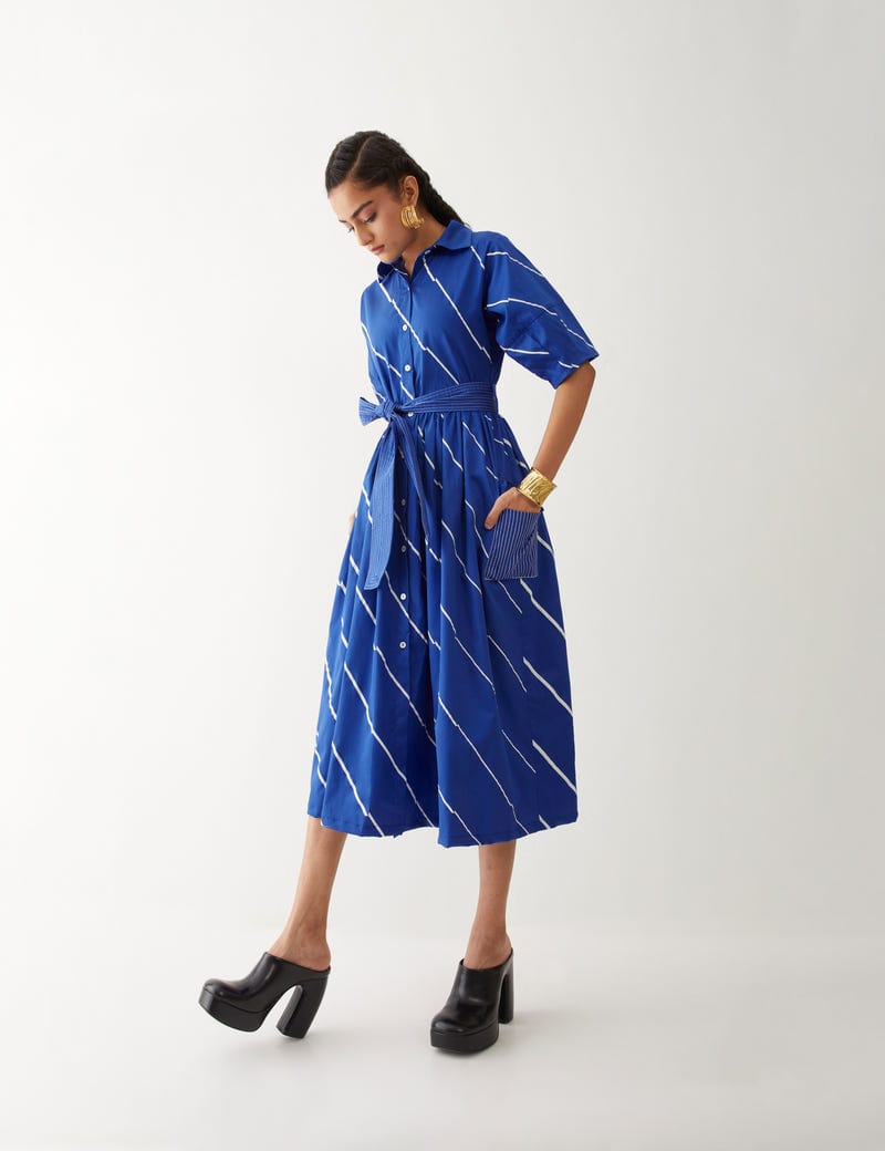OLIVIA DRESS - COBALT