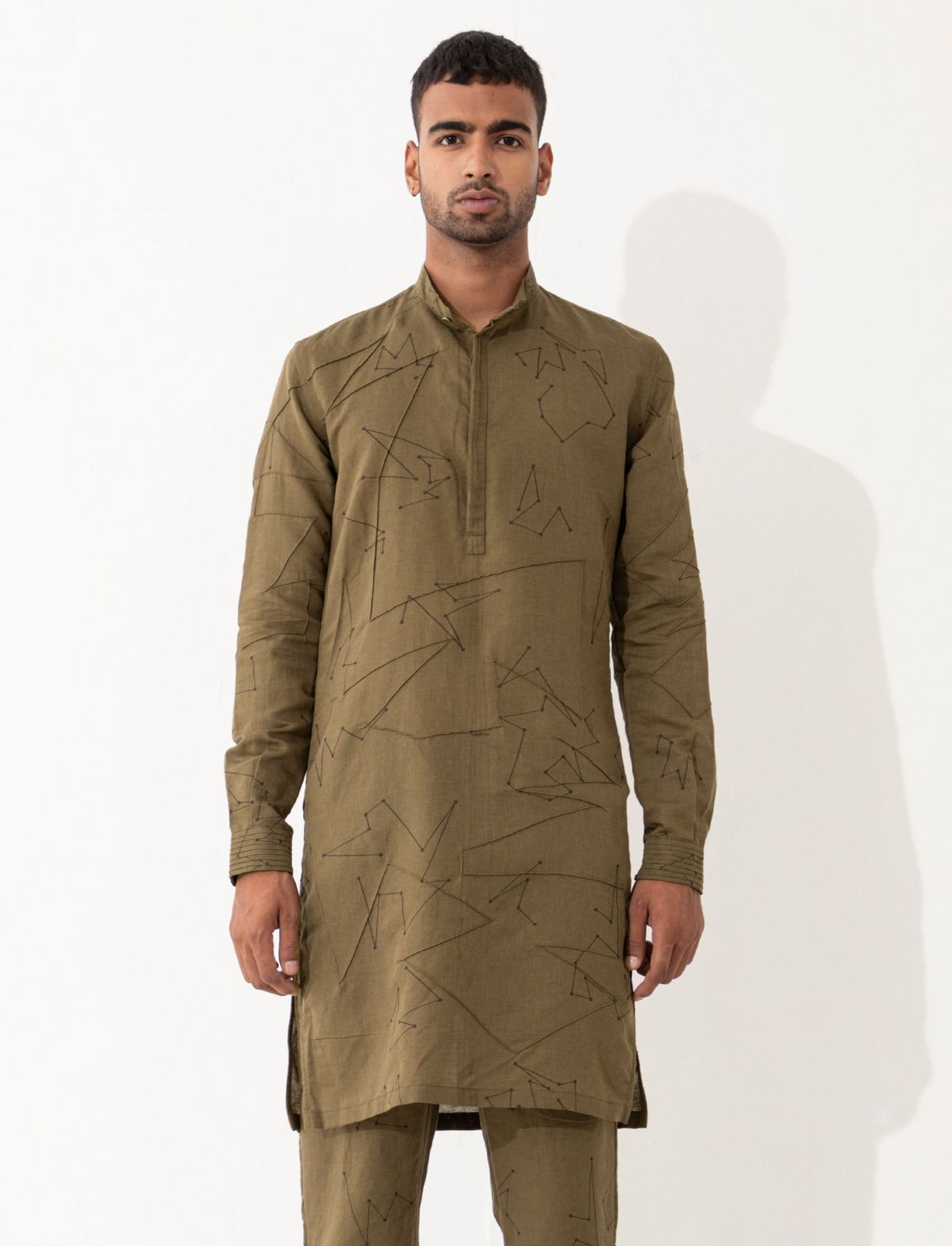 EVANS DOT TO DOT KURTA - BROWN - image 1