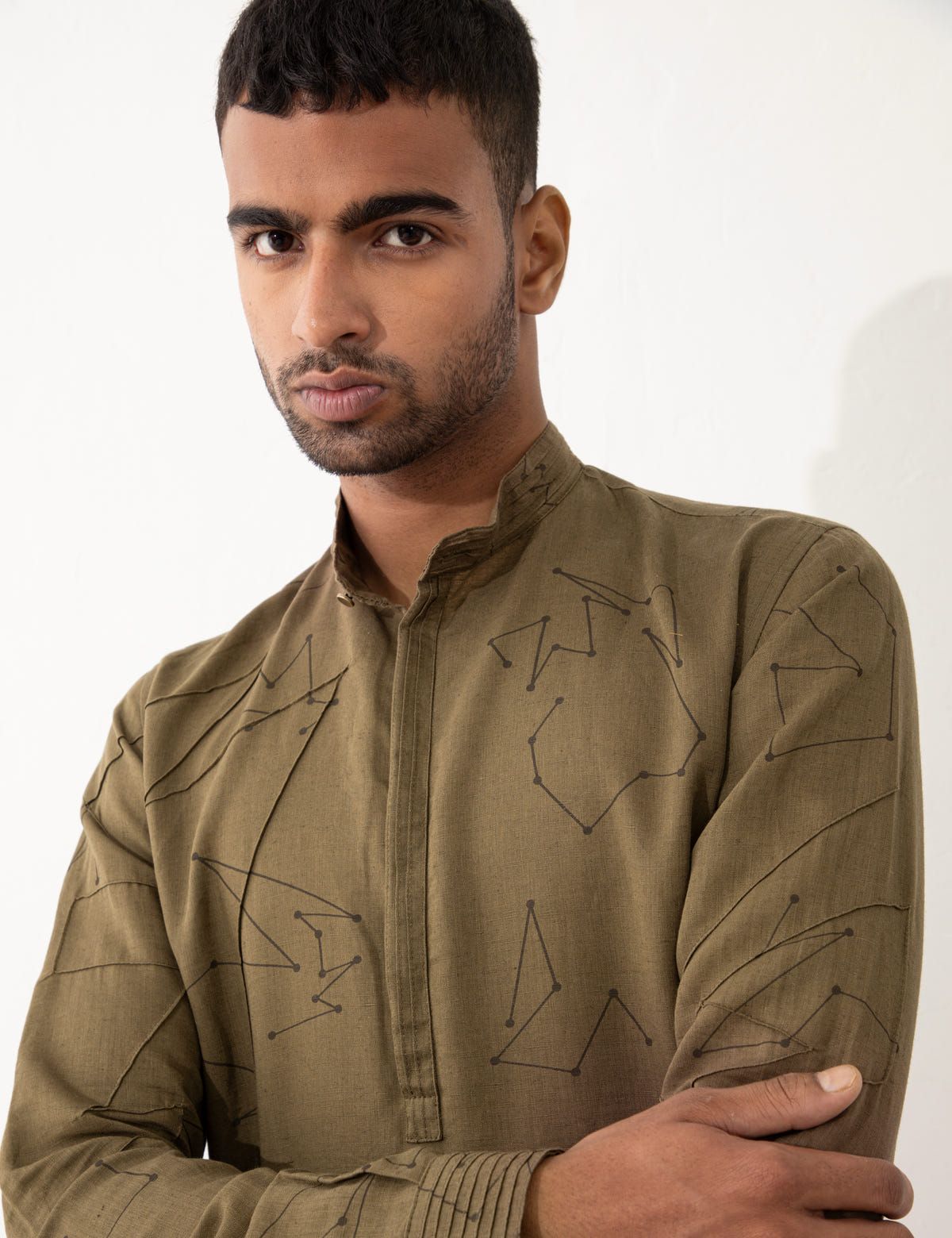 EVANS DOT TO DOT KURTA - BROWN - image 7