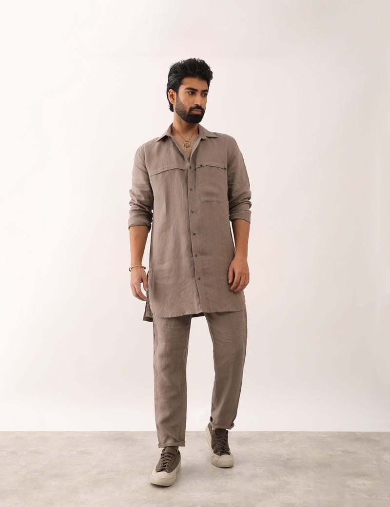ABEER SHIRT SET - STONE