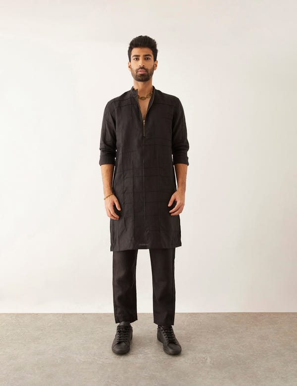SON OF A NOBLE - SNOB — ISSA - KURTA - BLACK