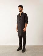 ISSA - KURTA - BLACK view 3