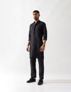 NATHAN ARGILE KURTA SET - BLACK view 2