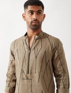RORY METAL KURTA - OLIVE view 2