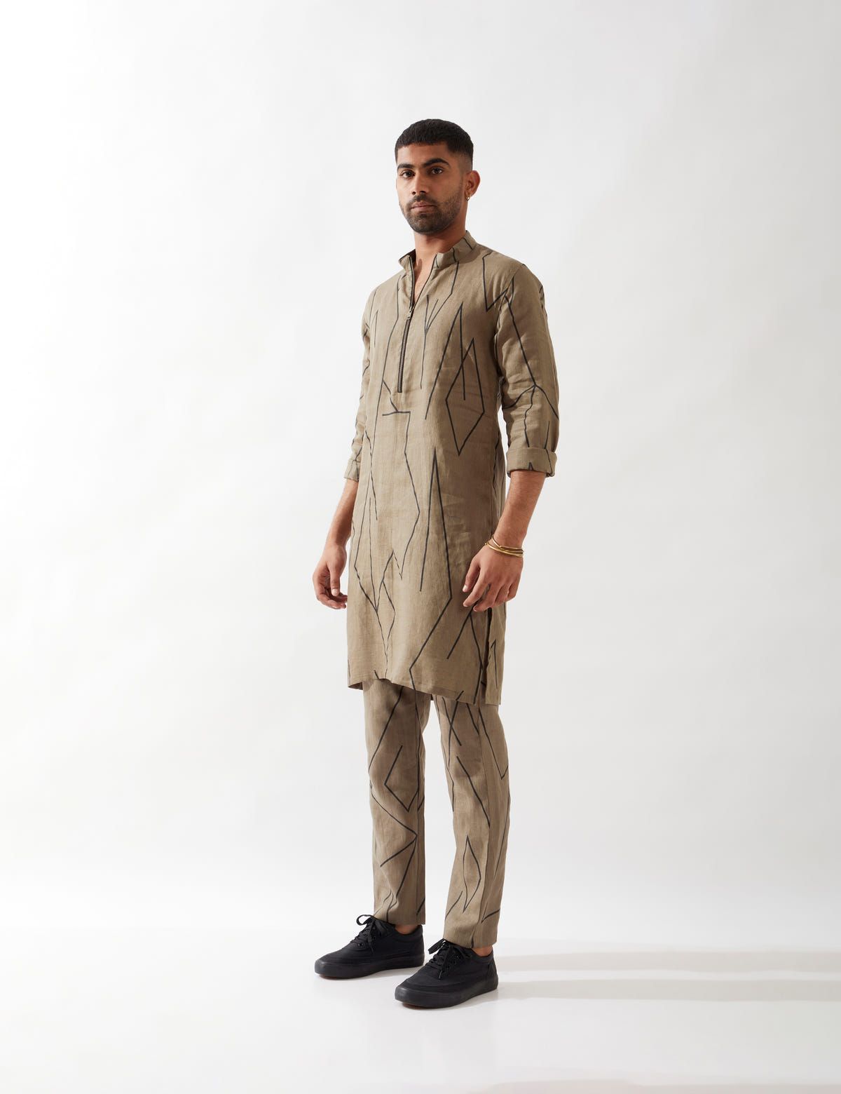 RORY METAL KURTA - OLIVE - image 3