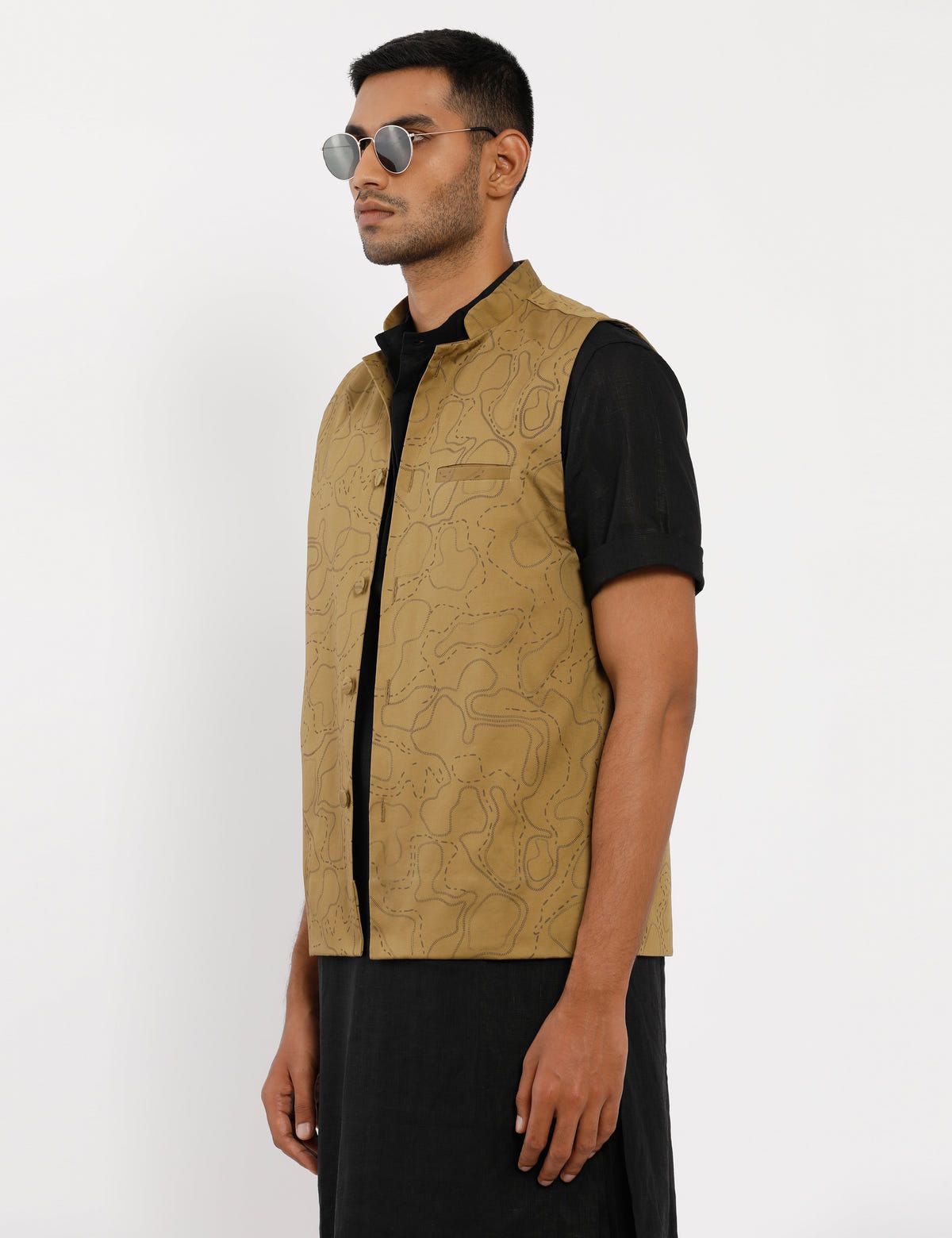 DOWNTOWN WAISTCOAT - LOOK- CAMEL - image 4
