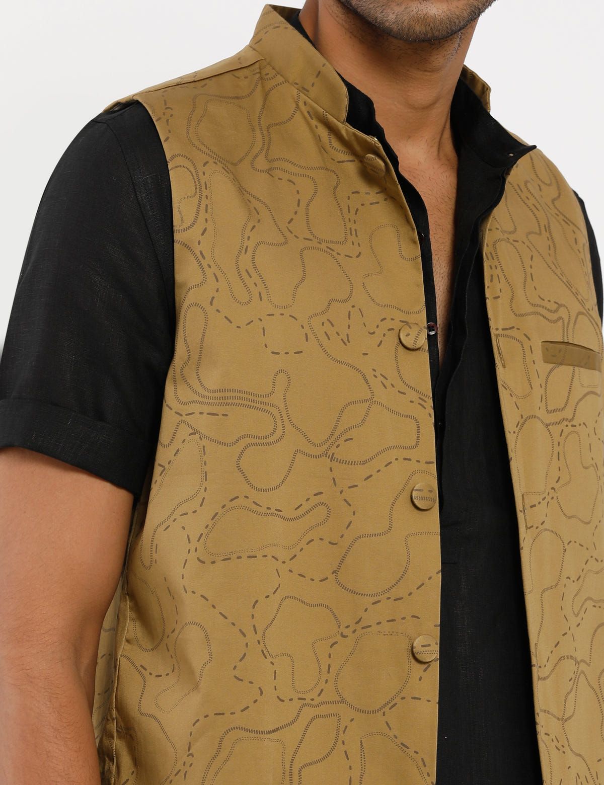 DOWNTOWN WAISTCOAT - LOOK- CAMEL - image 7