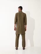 KENO HOPSCOTCH KURTA SET- BROWN view 5