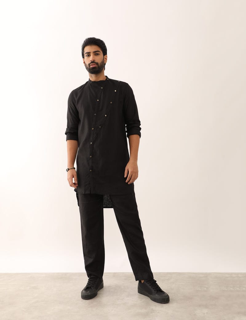AADI  KURTA SET - BLACK
