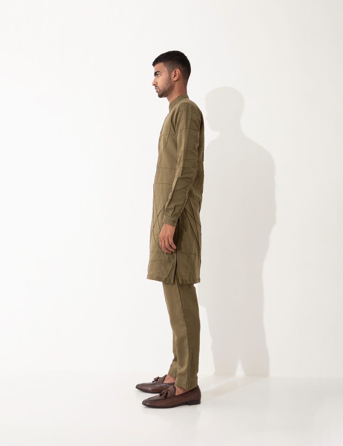 GENO KURTA SET  - BROWN - image 2