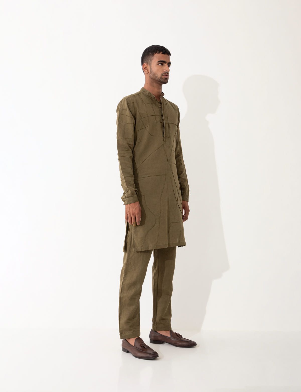 GENO KURTA SET  - BROWN - image 4