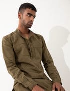 GENO KURTA SET  - BROWN view 7