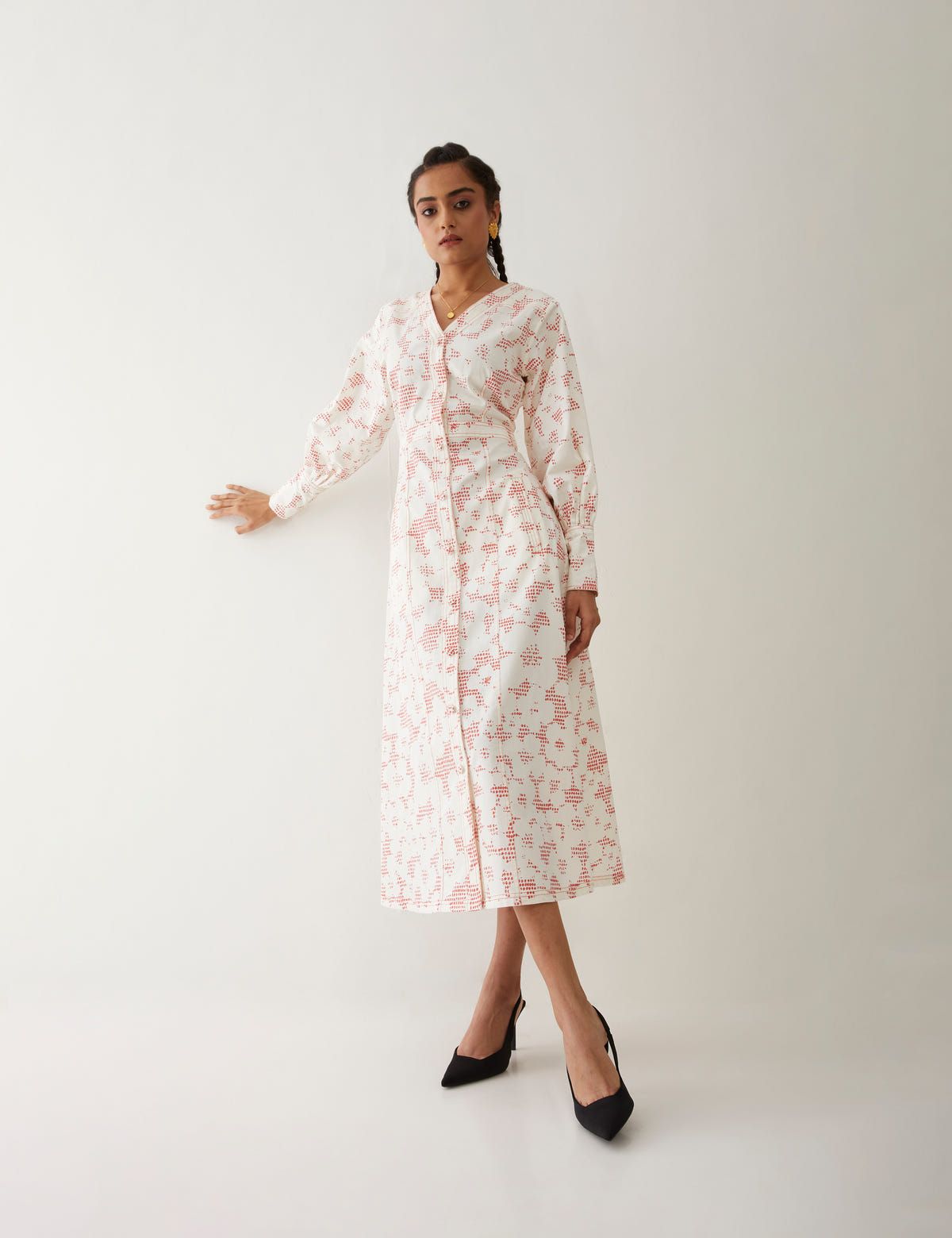 INNIS DRESS - OFF WHITE - image 1