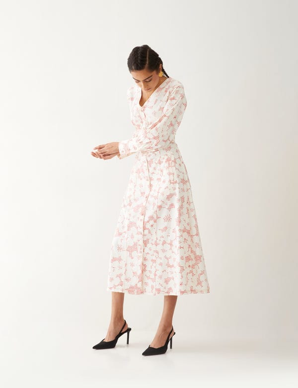 SON OF A NOBLE - SNOB — INNIS DRESS - OFF WHITE