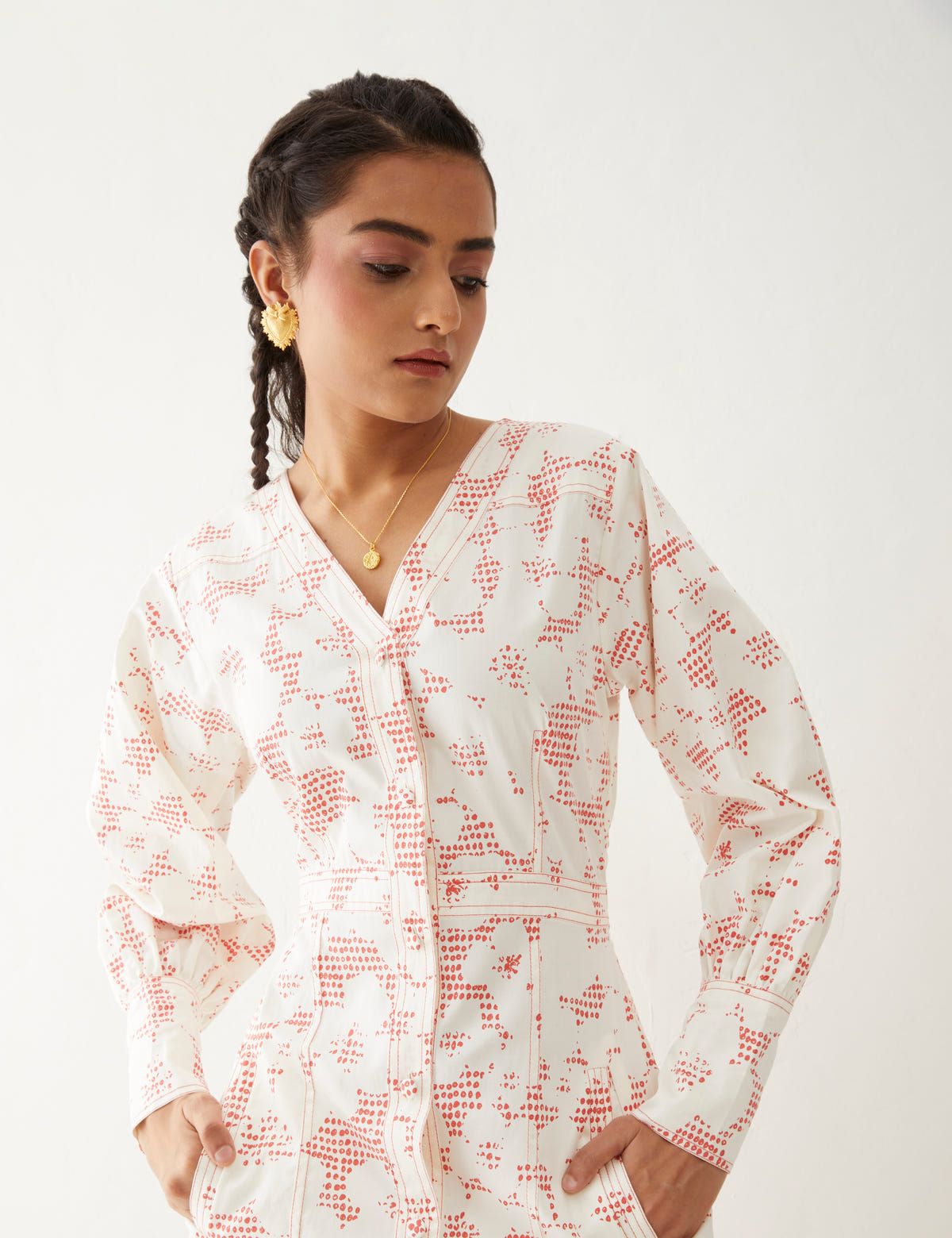 INNIS DRESS - OFF WHITE - image 5