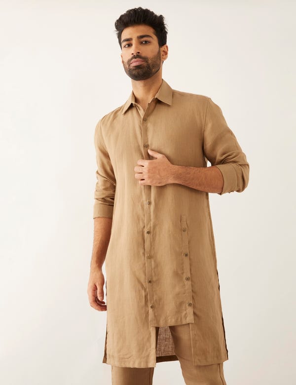 SON OF A NOBLE - SNOB — ZEND - KURTA - KHAKI