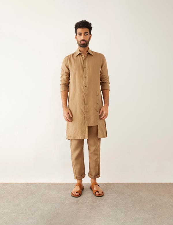 SON OF A NOBLE - SNOB — ZEND - KURTA - KHAKI