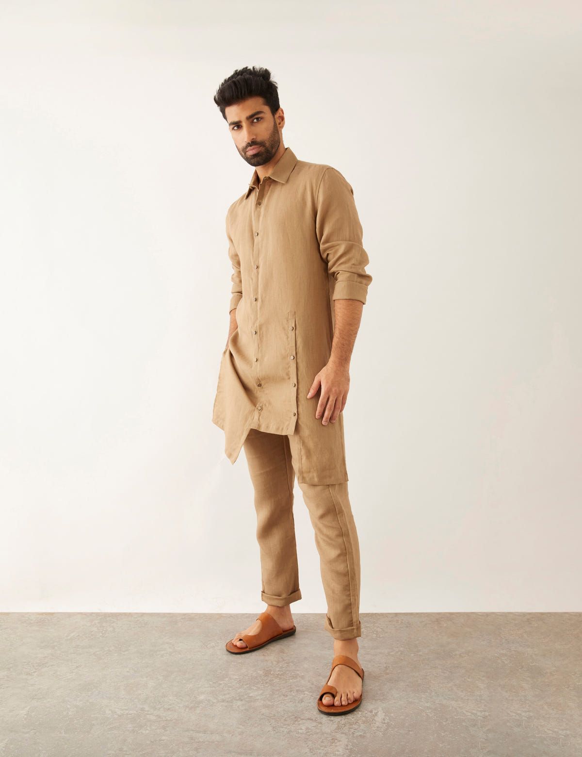ZEND - KURTA - KHAKI - image 5