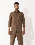 AARIS BIAS SHIRT - BROWN view 1
