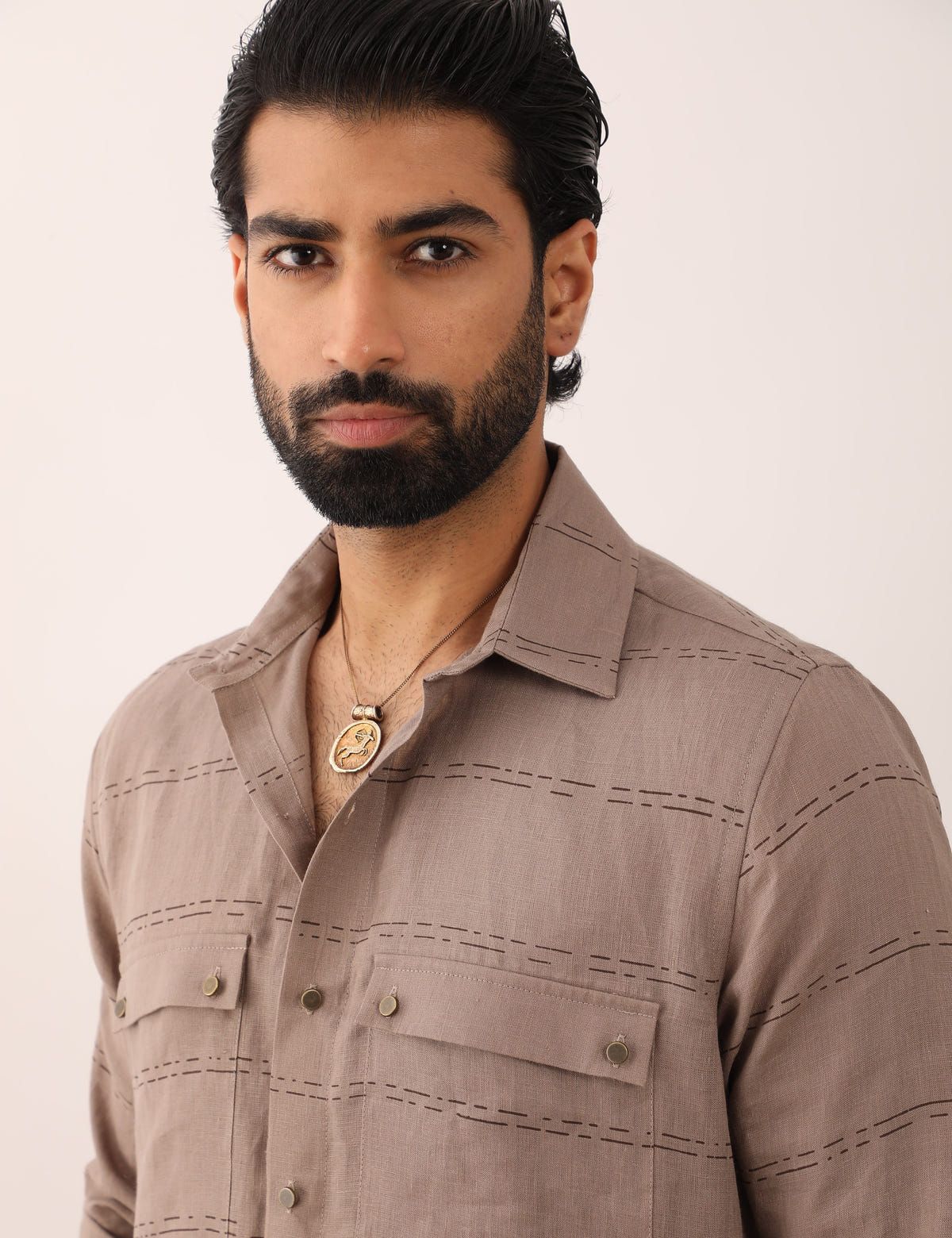KARAN SADDLE SHIRT - STONE - image 1