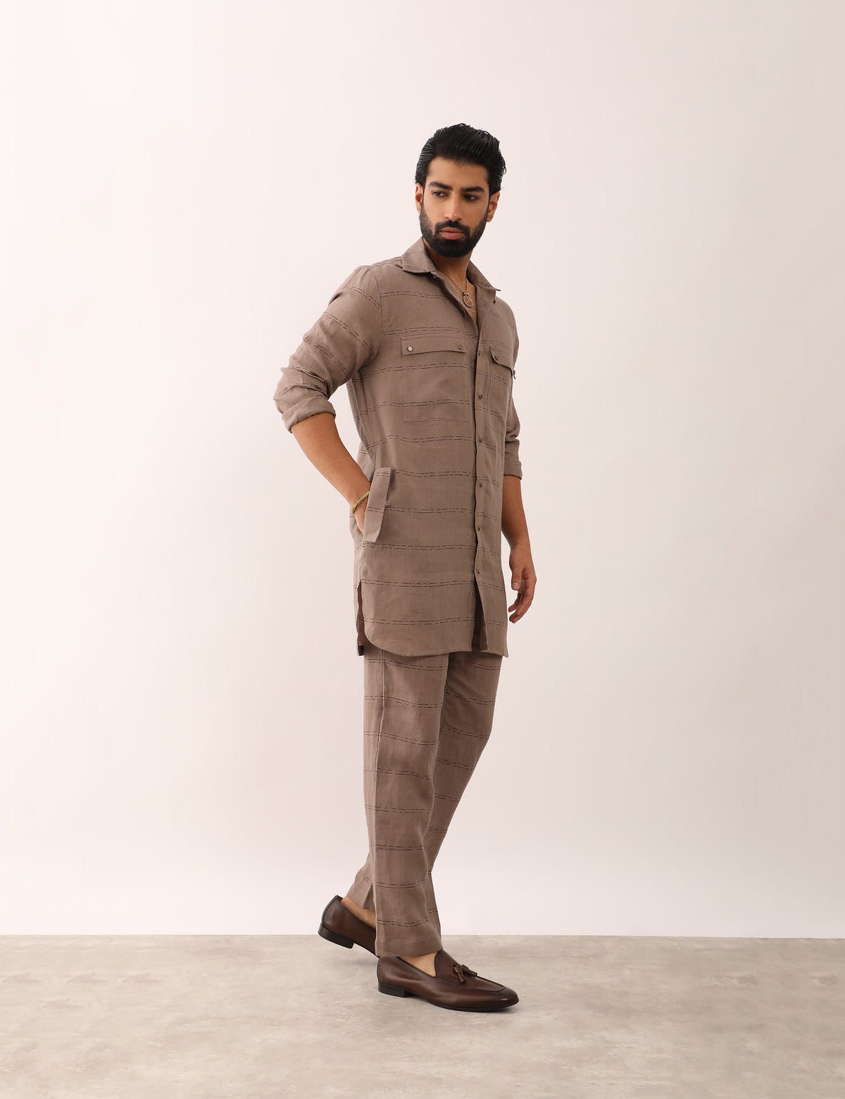 KARAN SADDLE SHIRT - STONE - image 5