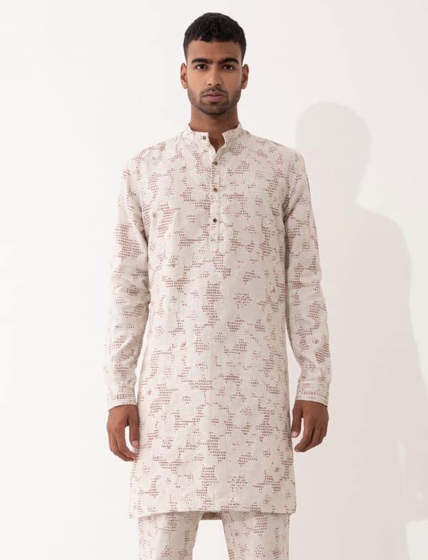 SON OF A NOBLE - SNOB — TORY VOID KURTA - IVORY