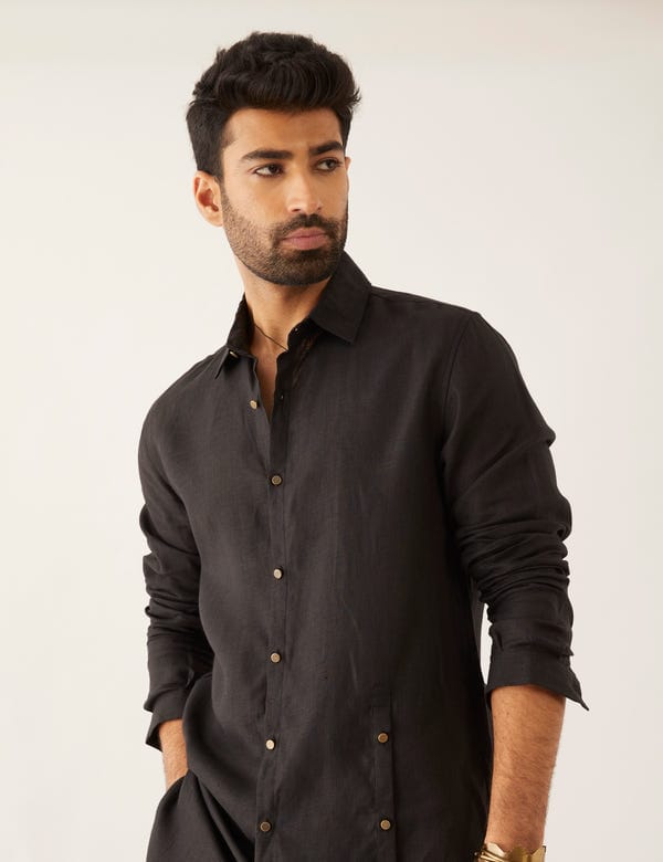 SON OF A NOBLE - SNOB — ZEND - KURTA - BLACK