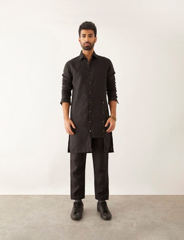 SON OF A NOBLE - SNOB — ZEND - KURTA - BLACK