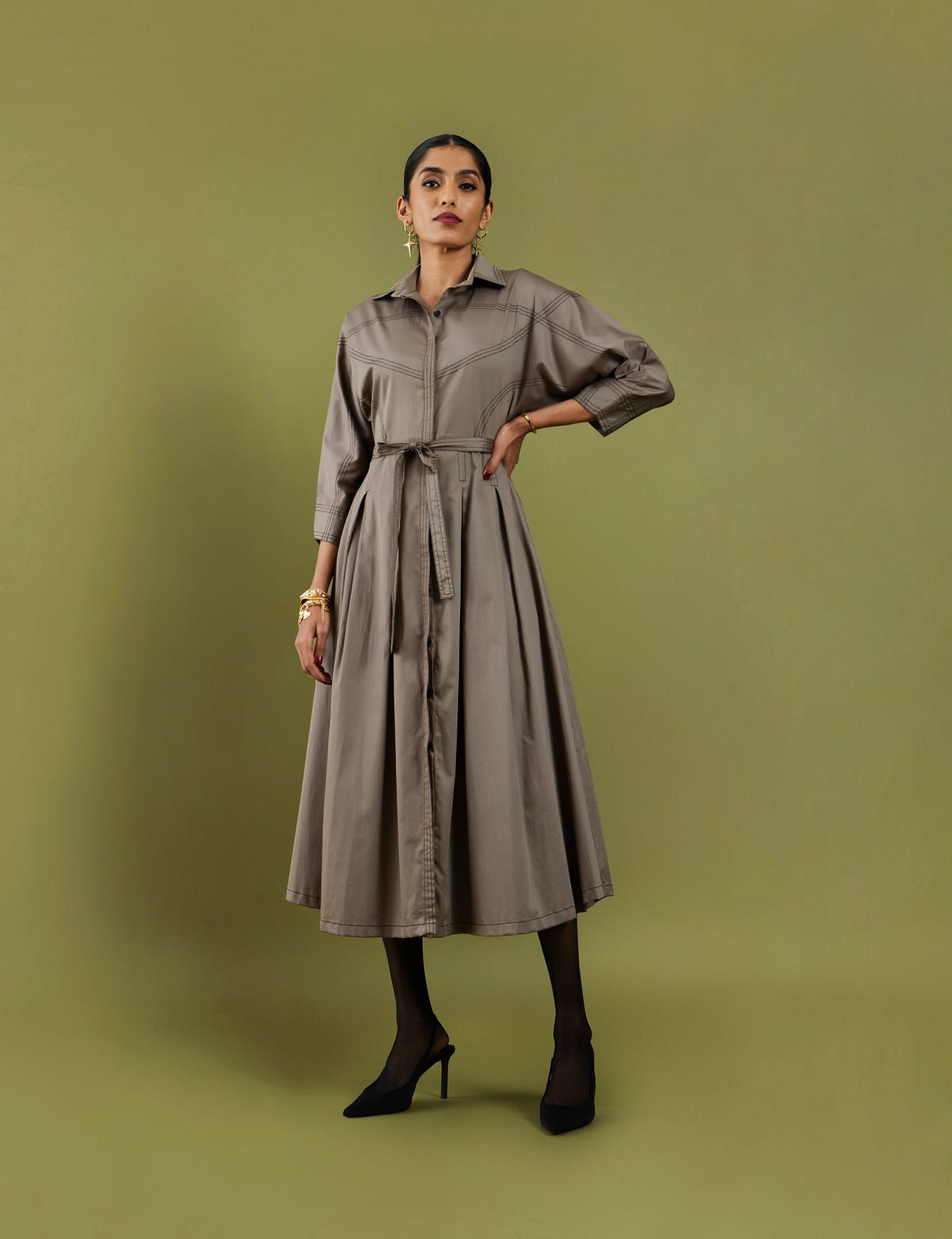 COMET DRESS - ASH GREY - image 4