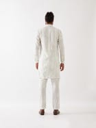 JOUNAH BLOCKS KURTA SET - WHITE view 7