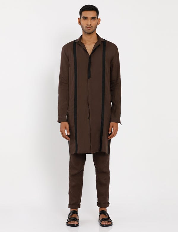 SON OF A NOBLE - SNOB — ELY KURTA - BROWN