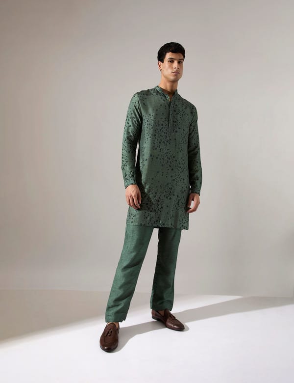 SON OF A NOBLE - SNOB — Stephen Dapple Kurta Set - Sage