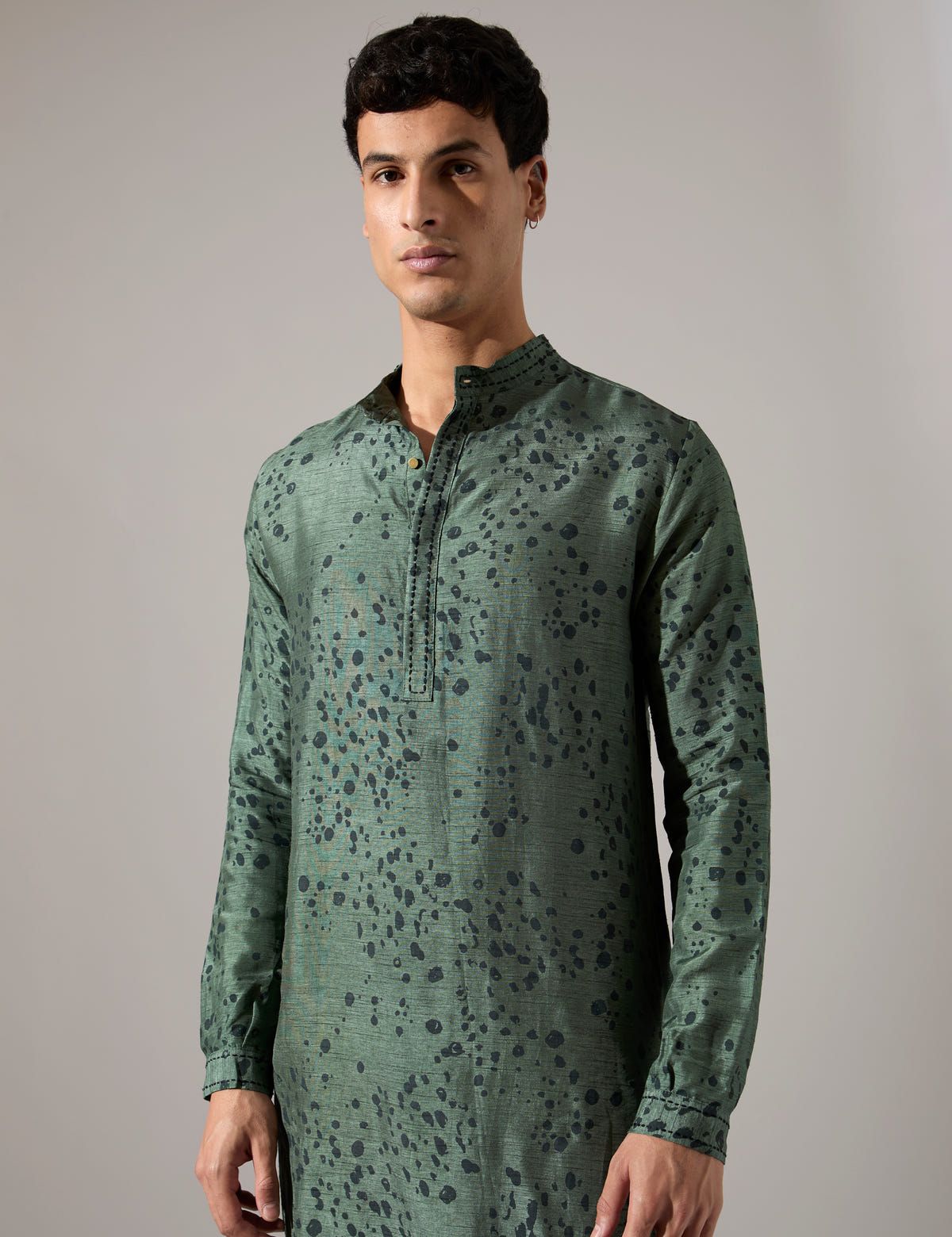Stephen Dapple Kurta Set - Sage - image 5