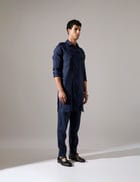Caleb Kurta Set - Navy view 2