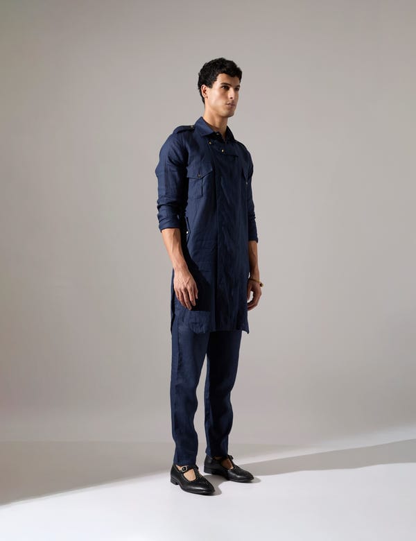 SON OF A NOBLE - SNOB — Caleb Kurta Set - Navy