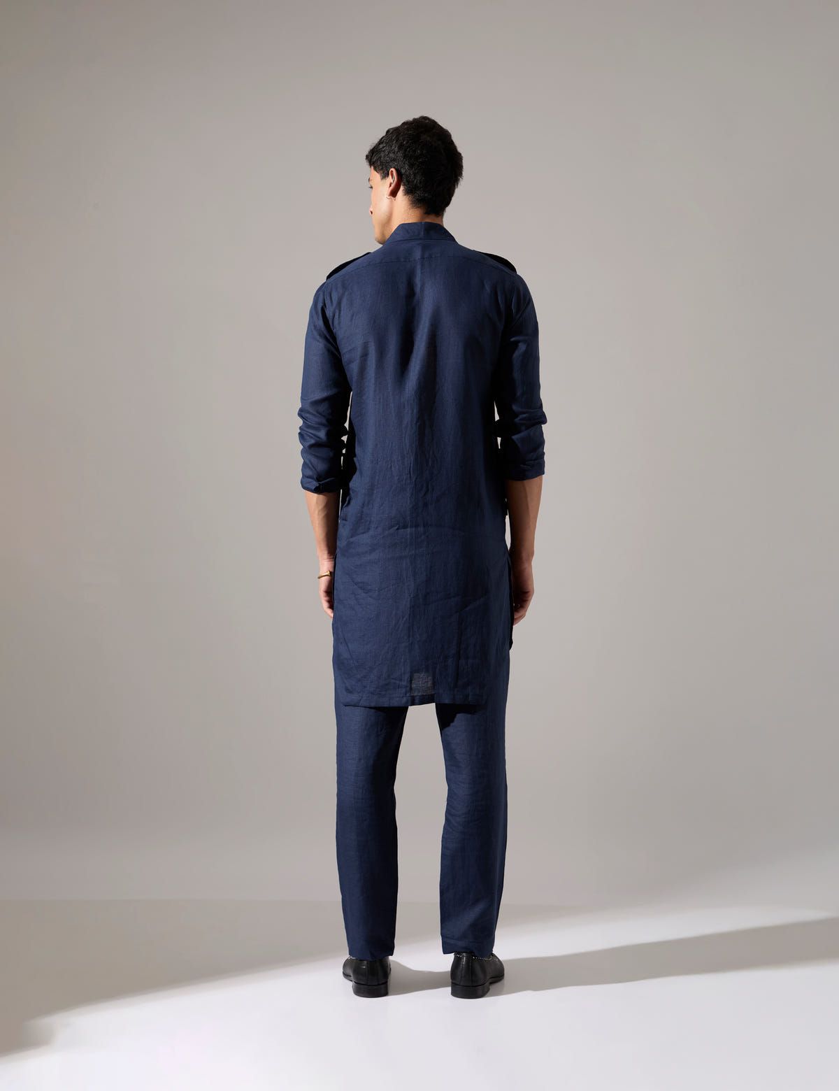 Caleb Kurta Set - Navy - image 3