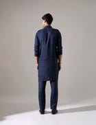 Caleb Kurta Set - Navy view 3