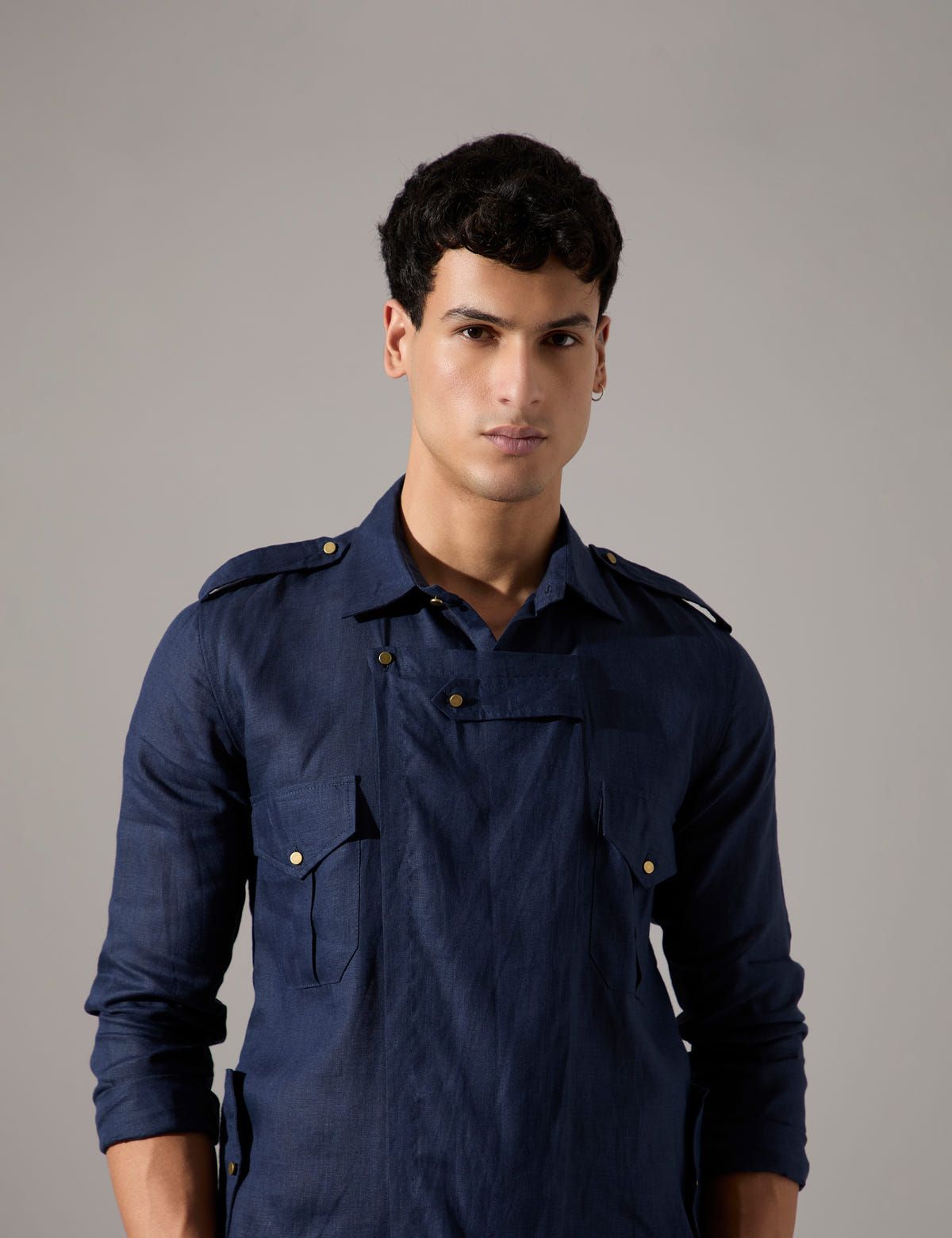 Caleb Kurta Set - Navy - image 5