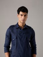 Caleb Kurta Set - Navy view 5
