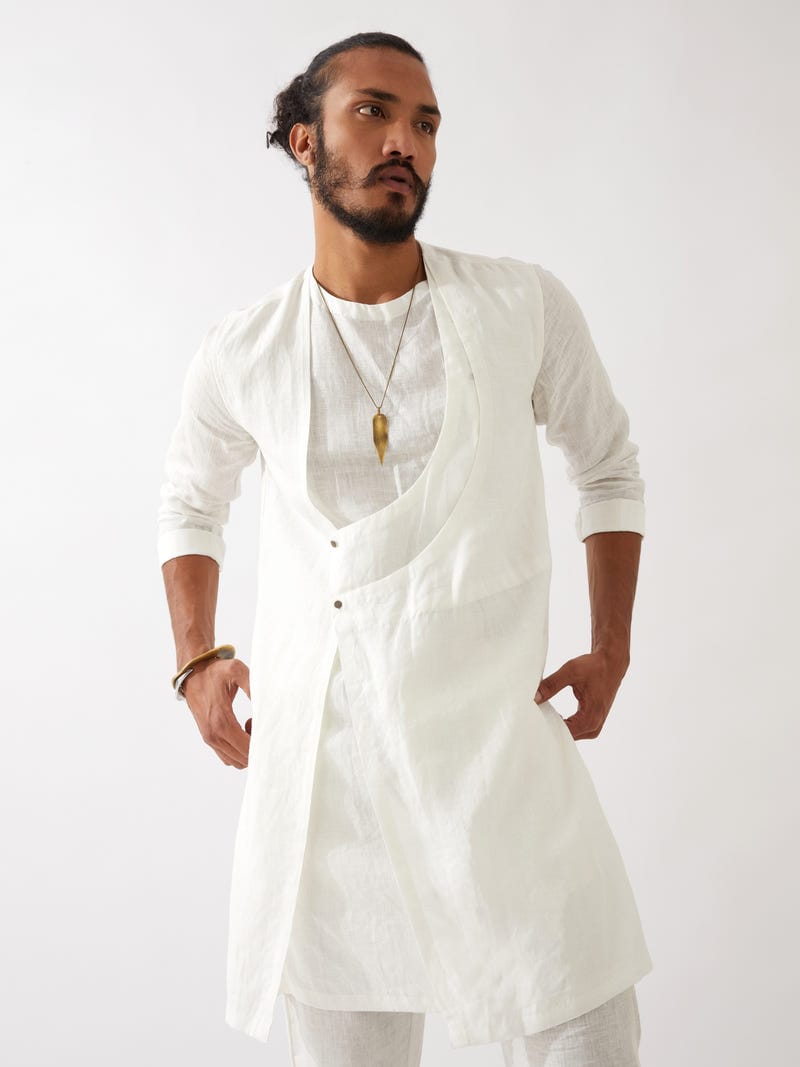 BROOKS KURTA - WHITE